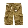 Pantaloncini cargo da uomo Pantaloni corti larghi casuali Camouflage Stile estivo militare Lunghezza al ginocchio Plus Size 10 Colori Pantaloncini Uomo 210322