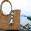 الأزياء المنسوجة يدويا حقيبة سلسلة المفاتيح الإبداعية ملون الحظ الجيد حورية البحر الحلي للنساء