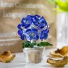 HD Cristal Hortensia Figurine Art Verre Fleur Rêves Collection Ornement Presse-papiers Maison De Mariage Décor Souvenir Cadeau Pour Dame 211108