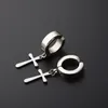 Korean stars Stainless steel stud earrings earring whole cross ear clip