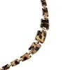 Flatfoosie Vintage Läder Leopard Choker Halsband för Kvinnor Guldkedja Hängsmycke Krage CHARM Mode Smycken Kedjor