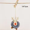 Weihnachtsdekorationen 4 Teile/los Baumschmuck Multi Color Deer Anhänger für 2021 Noel Weihnachten Kinder Handwerk Party Versorgung