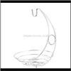 Hushållningsorganisation Home Gardenin 1 Banana Hanger Fruit Bowl Iron Holder Storage Basket Stand Hook Kitchen GHS99 korgar Drop Deliver