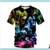 & S Mens Clothing Apparel2021 Creative Smoke Men Graphic T-Shirts Summer 3D Print Casual Streetwear Cosplay Costume T Shirt Fashion Harajuku