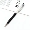 Metal crystal diamond metal pen stationery handwriting capacitance diamond pen touch screen ball point pen