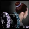 Meatball Accessories Women Claws Headwear Rhinestone Flower Hairpin Bird Nest Floral Twist Clip 10 Colors Fgo2C Headband Ldqc4