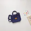 Children casual handbag 2021 autumn winter simple baby boys girls letter crossbody one shoulder bag kids messenger bags F784