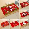 2022 Happy 1pc Tappeto natalizio Tappetino per esterni Zerbino Babbo Natale Ornamento Decorazione per la casa Decorazioni natalizie Regalo di capodanno 26 Stile