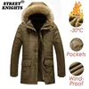 Mannen Winterjas Parka Jas Bont Kraag Mode Thicken Katoen Warm Wol Liner Jassen Casual Groot Maat 7XL 211214