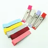 100pcs 20 Colors 50mm Double Prong Alligator Hair Clip Kids Grosgrain Ribbon Covered Hairpin Barrettes DIY Hair Accessories 210812