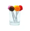 200PCs lollipop form te Infuser silikon puer tea sil Lös-löv Spice blomma örtte filter bantning gåva