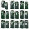 75th Anniversary Basketball Print Maglia Grayson Allen 7 Bobby Portis 9 George Hill Giannis Antetokounmpo 34 Jrue Holiday 21 Khris Middleton 22 Verde Nero Beige