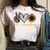 Paz amor cães impressão tshirt fashion mulheres camiseta harajuku gráfico tops t-shirt bonito t-shirt gráfico fêmea x0527
