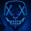 Halloween Maska LED Light Up Funny Maski Purge Rok wyborów Świetny Festiwal Cosplay Kostium Dostaw Party Maska Maska DHJ26