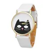 Superior Cat Women Men Leather Band Analog Quartz Dial Wrist Watch 23 juli armbandsur5972157