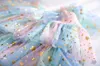 Sukienki dziewcząt Europejskiej i Amerykańskiej Lato Musiling Net Yarn Cake Princess Sukienka dla 3-8y 210625