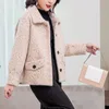 Imitation Mink Velvet Early Spring Gold Cashmere Short-sleeved Jacket Slim Was Thin Temperament Woolen Women 210427