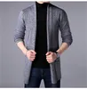 2019 Spring New Mens Sweater Solid Color Bottoming Shirt Korean Long-sleeved Shirt Mens Slim Long Cardigan Sweater Knitted