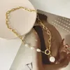 Pérola do vintage pingente colares de metal costurando colar criativo mulheres camisola cadeia de moda acessórios de festa de casamento
