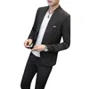 (Giacca + pantaloni) 2021 primavera e autunno nuovo abito a righe da uomo in due pezzi abito bianco monopetto slim moda casual X0909