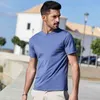 Kuegou Pürüzsüz Pamuk Modal erkek T-shirt Kısa Kollu Yaz Giysileri Moda Tshirt Erkekler Için Top Artı Boyutu DT-5939 210707