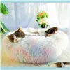 Hus Kennels Aessories Tillbehör Hem Gardensuper Soft Plush Mat Dog Bäddar för stora hundar Bed Labradors Round Cushion Pet Product Aessorie