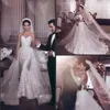 Querida renda sereia vestidos de casamento 2022 com trem destacável vestidos de noiva de cristal 328 328