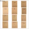 12 Constellation Charme Colar de Ouro Cadeia Zodíaco Cartão de liga de liga Aquário Jóias de charme para mulheres e homens