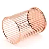 Rose Gold Pen Pencil Pot Holder Cosmetic Makeup Stroage Container Desk Organizer Home Decoration LLB12597