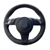 Steering Wheel Covers Hand Sew Car Cover Leather Suede Wrap Volant For 2011 2012 2013 2014 Protector Funda Volante