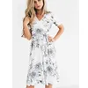 Kvinnors sommar Bohemian Floral Loose Empire Fashion Dress Casual Sundress Long Elegant Ruffle High Waist Women Estetic Dresses 210623