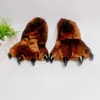 Slippers Home Warm Non-Slip Plush Tiger Claw Dinosaur Animal Hand-Shaped Brush Cover Heel Men/ Women Couple Cotton Winter