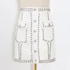 Czarny Patchwork Nit Spódnica Dla Kobiet Wysoka Talia Streetwear PU Skórzane Mini Spódnice Kobiet Mody Odzież 210521