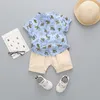 Toddler Boys Baby Kids Girl Clothing Sets Floral Print Tops And Shorts Outfit Set Cartoon Letter Plane Clothes Shirts Summer 20220224 H1