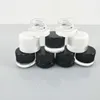 5ml Black White Glass Jars Bottle Non-Stick Dab Container with Child Resistant Lid for Dry Herb Wax Thick Oil Concentrate