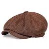 Cappello da strillone casual da uomo nuovo Primavera e autunno Berretto retrò sottile Moda selvaggio unisex Cappelli ottagonali selvaggi Berretti Berretti di cotone Jamont