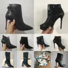 pointed toe black ankle boots