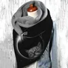 Kat drinken sjaal universele casual wraps grappige print dubbellaags gesp herfst winter warm winddicht elegant 2021 nieuw