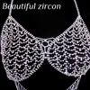 Sexy shining Rhinestone chain lady full sling crystal bra fashion tassel body suit dress belly dance jewelry