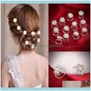 & Tools Productsbride Bridesmaid Hair Aessories Pearl Pin Clip Crystal Rhinestone Wedding Hairpins Sticks For Women Headdress1 Drop Delivery