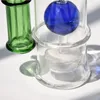 Ensembles entiers Petit verre Narguilé Brûleur à mazout Fumée Shisha Tuyaux en verre jetables Attrape-cendres Bong Percolater Bubbler Tabac Mini bol Pipe à fumer avec paille en silicone