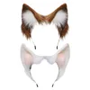 Women Animal Cat Wolf Ears Headdress Plush Furry Lolita Headband Anime for Halloween Christmas Cosplay Accessories