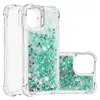 Glitter Liquid Quicksand Phone Cases For IPHONE 13 12 11 pro X XS XR max 7 8 PLUS Soft Gradient Silicone Shockproof bling Back Cover Coque CASE