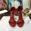 Sandales Femmes Rouge Bas Talons Hauts Diapositives Femmes Luxurys Designers Chaussures Escarpins En Cuir Véritable Dame Pantoufle Bas De Mariage avec boîte sac à poussière taille 35-41