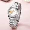 Montres-bracelets strass dames montre mode squelette diamant montres femmes automatique mécanique étanche montre-bracelet 2021