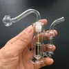 8 Style Mélange DAB Plateaux BONG LED Verre Verre Verre BONG BONG ASCAPTEUR CASSEUR Fumer Tuyaux d'eau Tuyaux d'huile DAB Plate-forme avec bols à huile de 10 mm