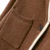 100% cachemire / laine pull automne / hiver femmes col montant cardigan décontracté hauts en tricot coréen grande taille veste femme 211011