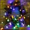 Diğer Festival Parti Malzemeleri Ev Bahçe 5 M 10 M 20 M 30 M 50 M Çelenk LED Topu Dize Işık Noel Lamba Peri Dekoratif Aydınlatma için Bru