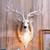 Vägglampa Modern harts Antler Vintage Sconce Lights Fixture Bedside Retro Industriell inredning Matsal Bedroom Light