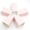 12st Popcorn Box Dot Wave Striped Rosa / Blå Tema Party Decoration Paper Candy / Sanck / Popcorn Box Bröllopsfödelsedagstjänster